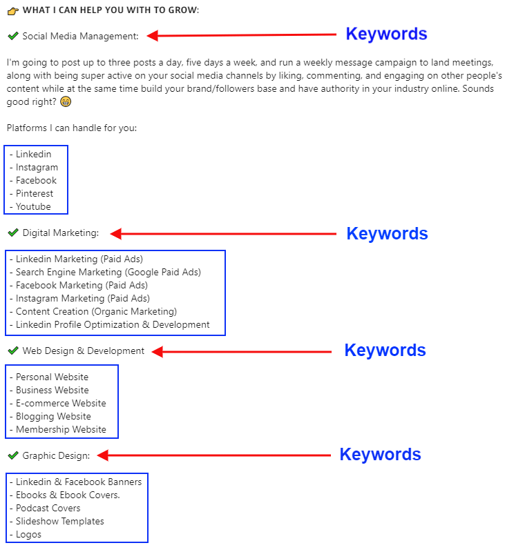 Add Keywords In Your LinkedIn Profile