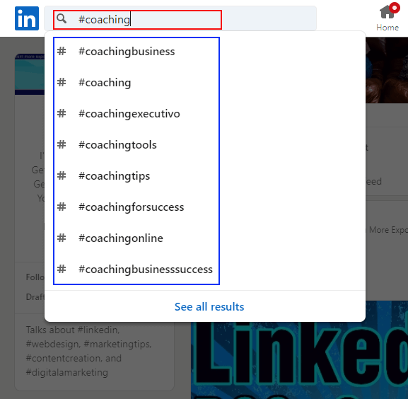 Hashtags Research On LinkedIn