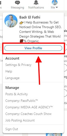 steps you need to take in order to edit your LinkedIn public profile URL - Step - 2